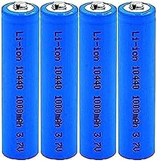 Lithium Batteries Ba 10440 Lithium Ion Button Top Batteries 3.7V 1000 Cells Replacement for Electric Shaver 4
