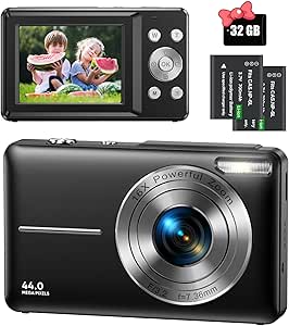 Fotocamera Digitale 44MP 1080P Per Ragazzi - Viola Con Scheda 32GB, Zoom 16X E 2 Batterie, Regalo Ideale - Foto 11