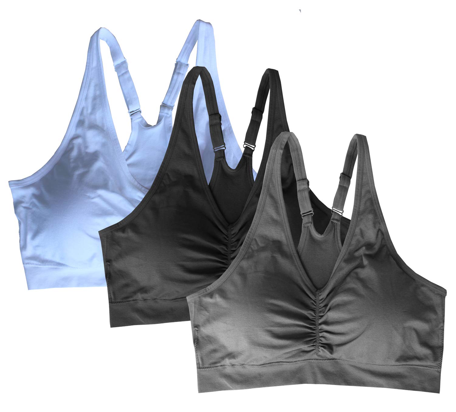 CabalesKINYAOYAO Women's Plus Size High Impact Seamless Racerback Padded Bra Yoga Bra