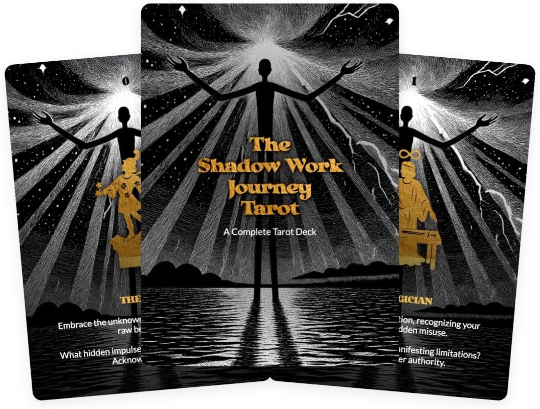 Ibiza Tarot The Shadow Work Journey Tarot Deck - 78 Vibrant Cards for Beginners & Professionals - Includes Instructional Booklet for Mindfulness, Subconscious Healing, and Spiritual Growth