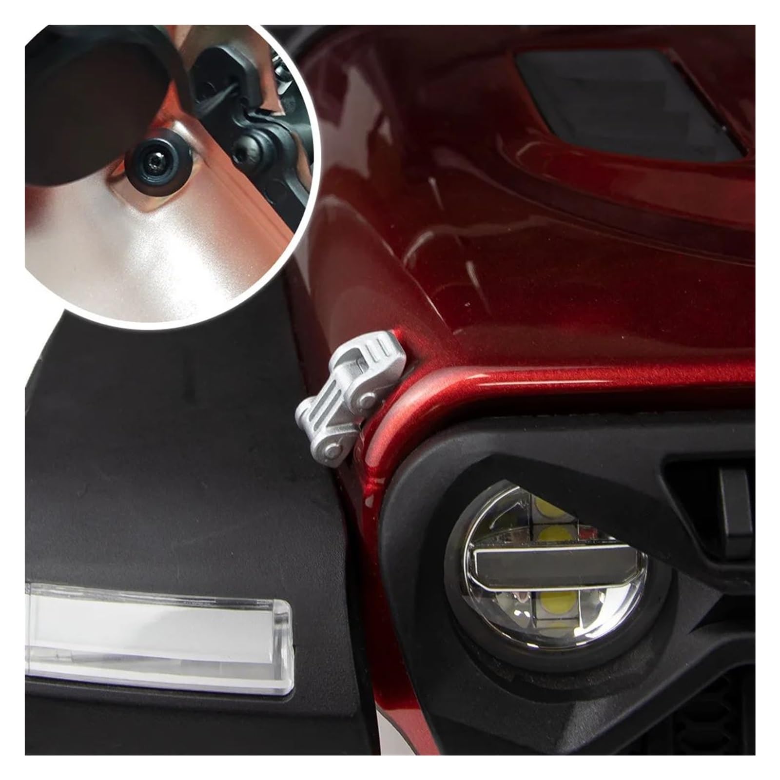 Bisagra Cubierta Máquina Metal para Rlaarlo MK07 JK07 RC Componentes Decoración Coche Modelos Juguete Repuesto Actualización Modificación Accesorio Modelos RC