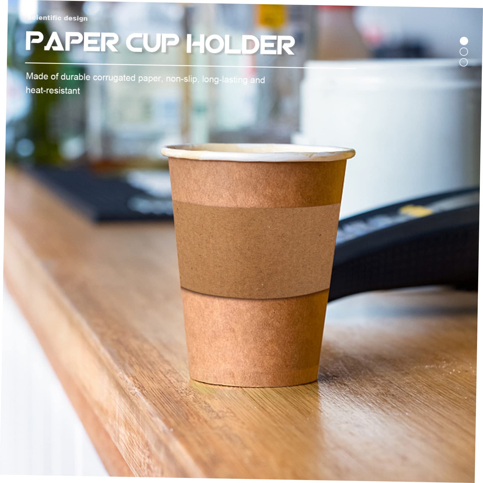 Healvian Manga De Taza De Café De Cartón Ondulado Pack De 100 Protector Antideslizante Y Resistente Al Calor Para Vasos Para Llevar En Hogar Y Cafetería