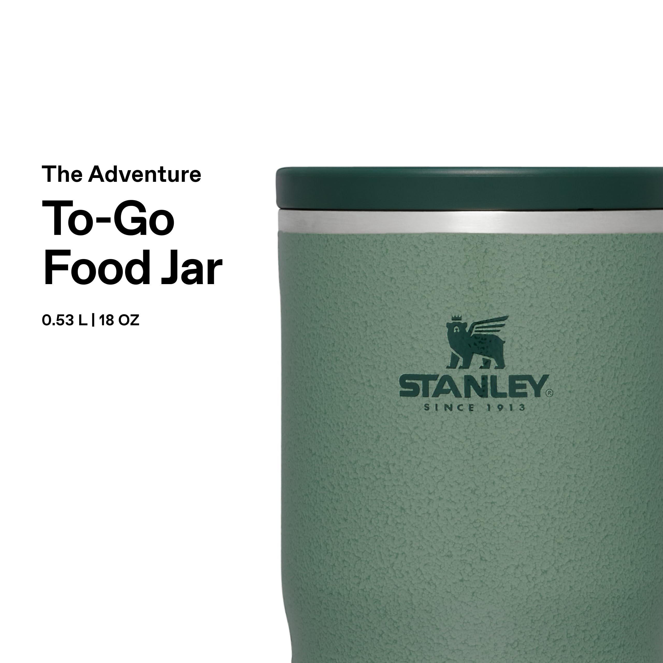 STANLEY 1913 Adventure To-Go Food Jar - 6 Hours Hot - 6 Hours Cold - Leakproof Food Flask - Easy Clean Wide Opening - Dishwasher Safe - BPA-Free Soup Flask
