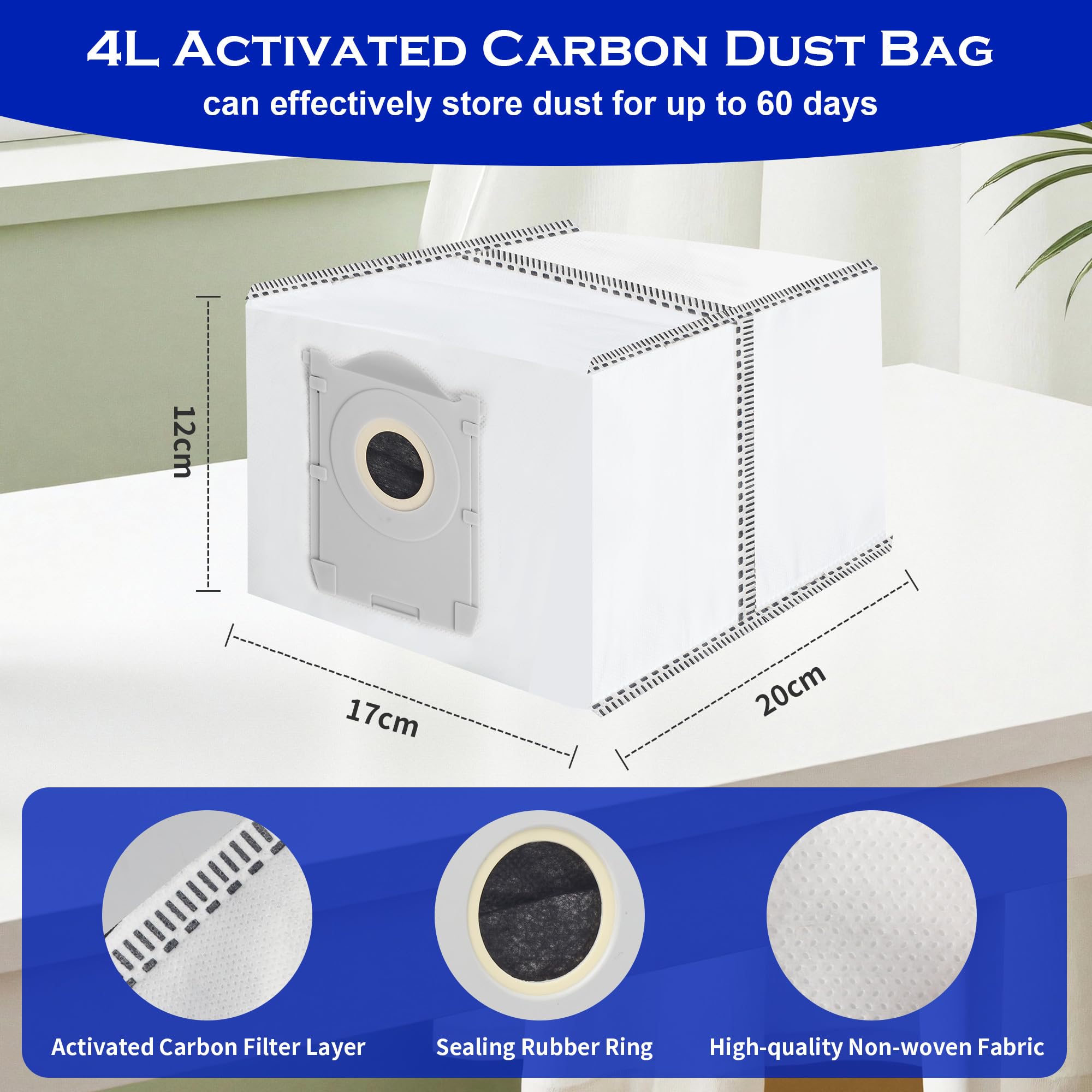 25 pezzi Accessori per ECOVACS DEEBOT T50 PRO Omni/T50 Omni/T50,2 Spazzole Principali, 6 Panni, 6 Sacchetti Raccoglipolvere, 6 Spazzole Laterali, 4 Filtri, 1 Spazzola di Pulizia