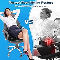 Vista 5 de Seat Cushion, Memory Foam Non-Slip Large hemorrhoid Pillow, Removable and Washable seat Cushions for Office Chairs, Relieve Hemorrhoids, Sciatica