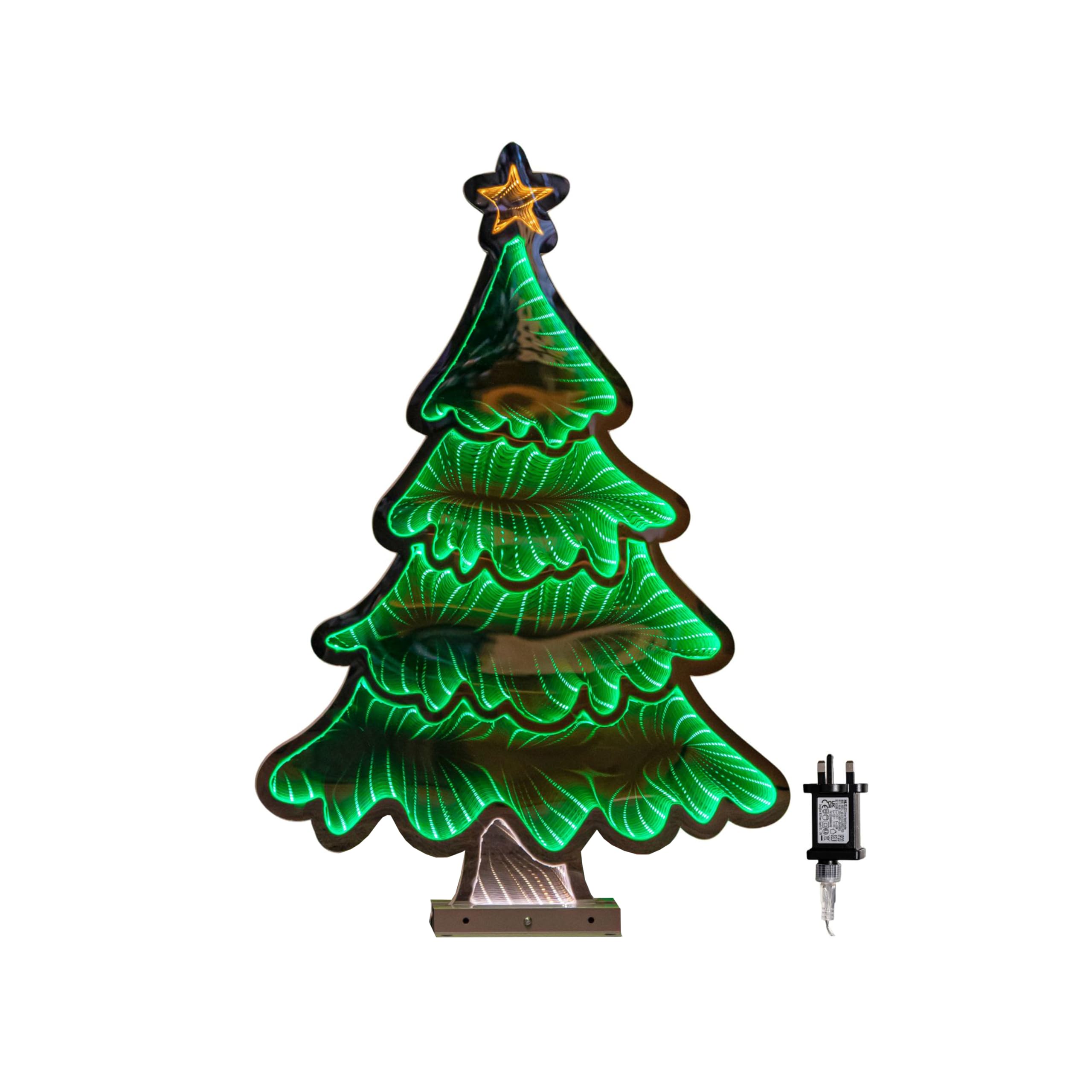 Samuel Alexander Green 60Cm Infinity Standing Christmas Tree On Metal Base With Leds