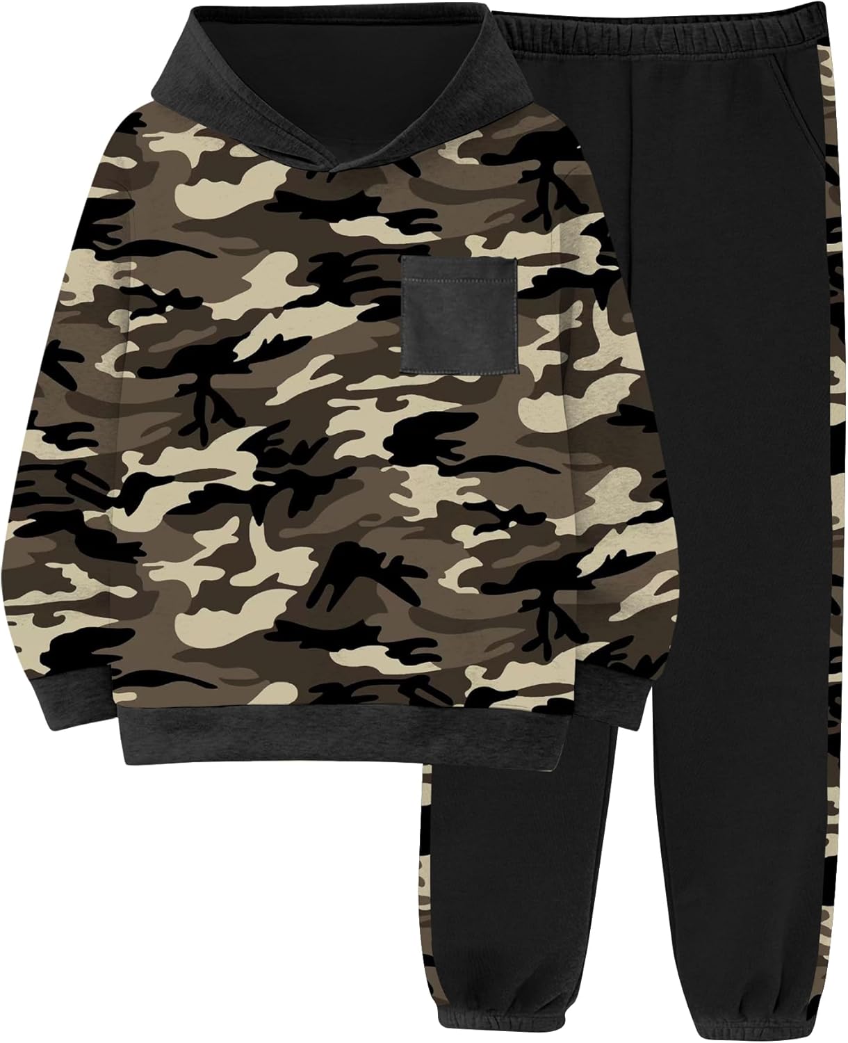 Boys Clothes Fall Winter Outfits Camouflage Long Sleeve Hoodie and Pants 2PC Kids Clothes Boys for 5-14 Years