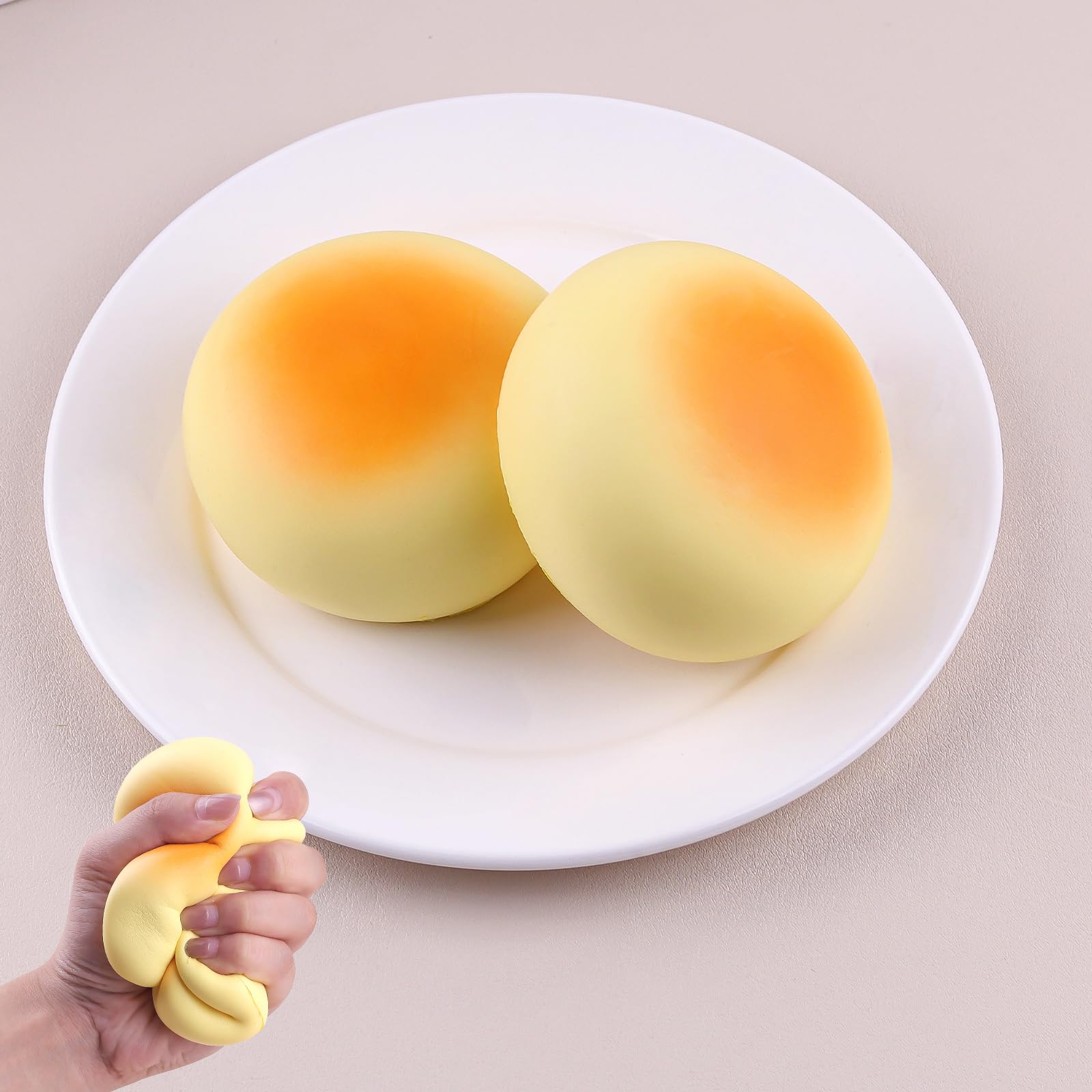 Anboor Slow Rising Squishies Toys For Kids Bread Squishys Foam Food Dinner Roll Jumbo Big Stress Squishes Cute Giant Squeeze Toy