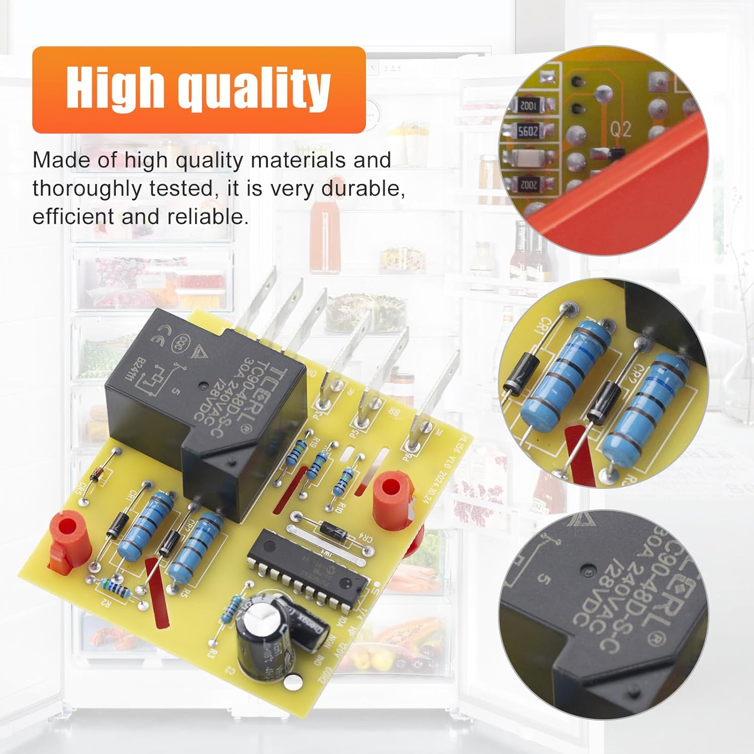 2304099 Refrigerator Adaptive Defrost Control Board WP2304099 for Whirlpool Kenmore Amana Maytag KitchenAid Roper Estate Refrigerator Replace for 1174817 2213100 2213473 2302564 2303826 ADC4099