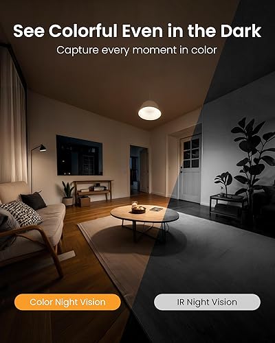 Miniatura 4 de Anlapus 2 cámaras de seguridad para interiores C528 de 4 MP con doble lente (2 MP+2 MP), detección de movimiento, pista automática, enchufe, cámara
