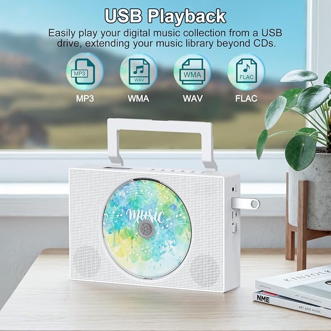 Reproductor de CD portátil con Bluetooth Jimwey miniatura 8
