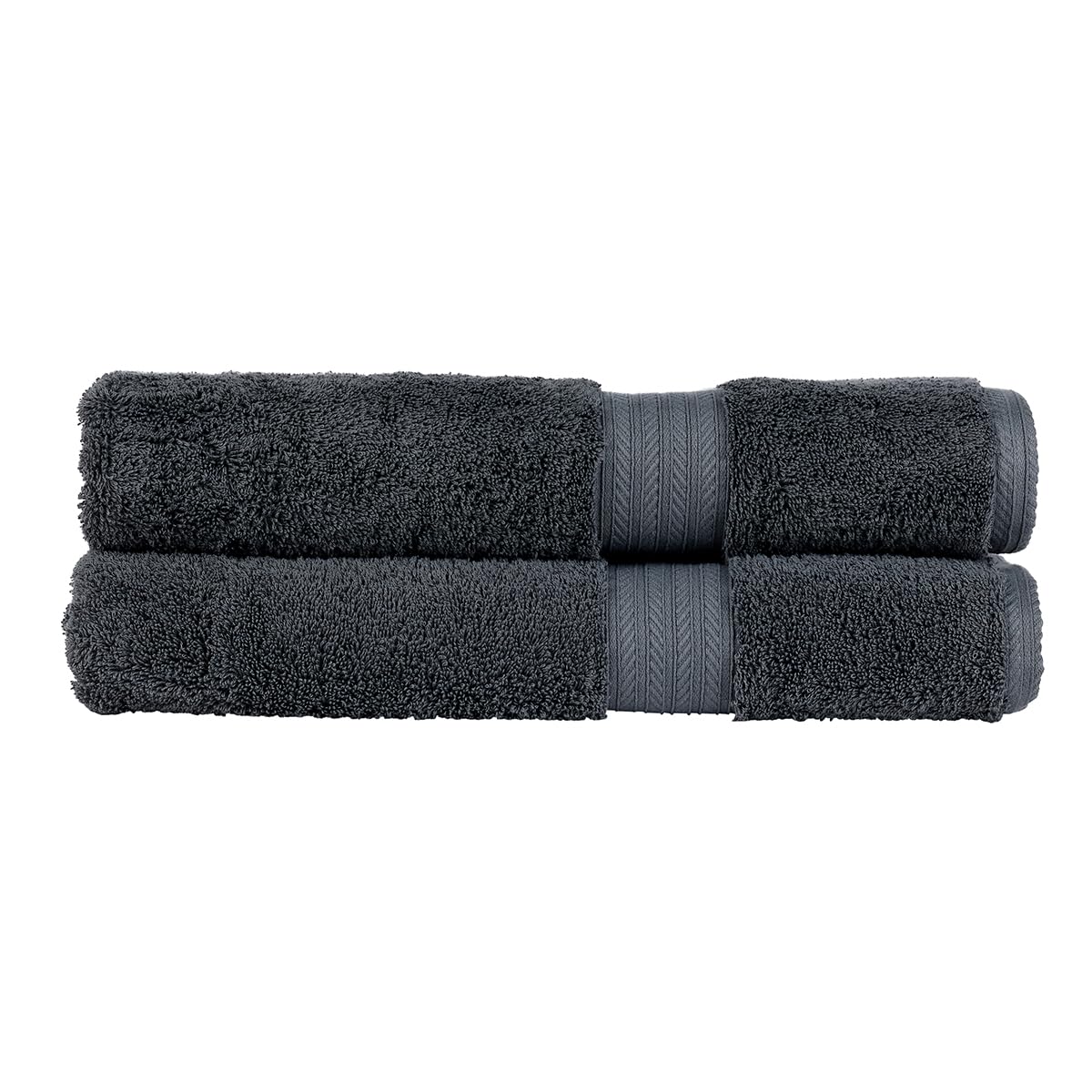 Christy Renaissance 2 Bath Sheets Set | Ash Grey | 100% Egyptian Cotton Pile | Luxuriously Soft and Super Absorbent | 675 GSM | Extra Large Bath Towels