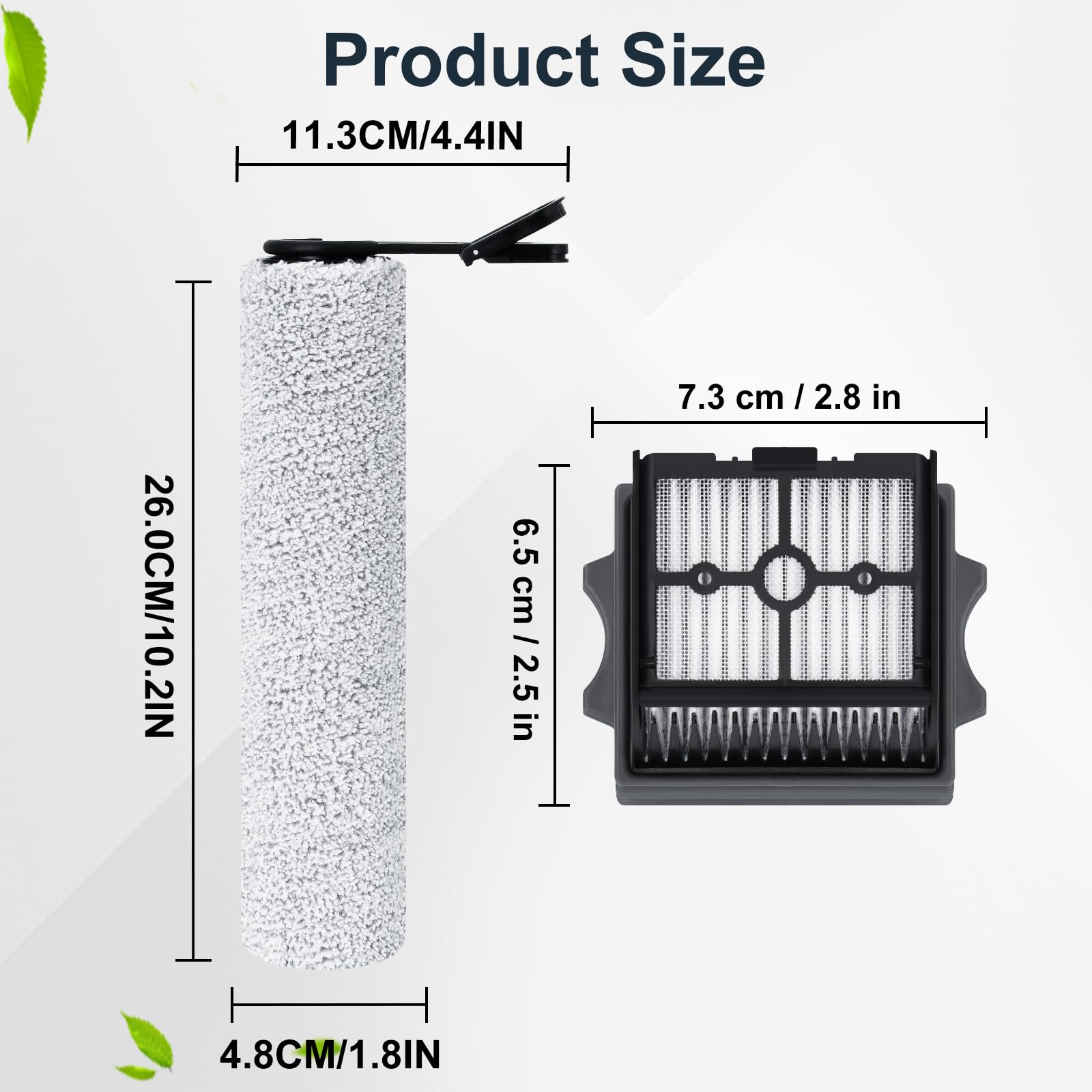 Rolka szczotki filtr części zamienne do odkurzacza Tineco FLOOR ONE Stretch S6/S6/S6 stretch lite/S7 Stretch Ultra/S9 Artist/i6 Stretch / i5 Stretch odkurzacz do czyszczenia na mokro i sucho