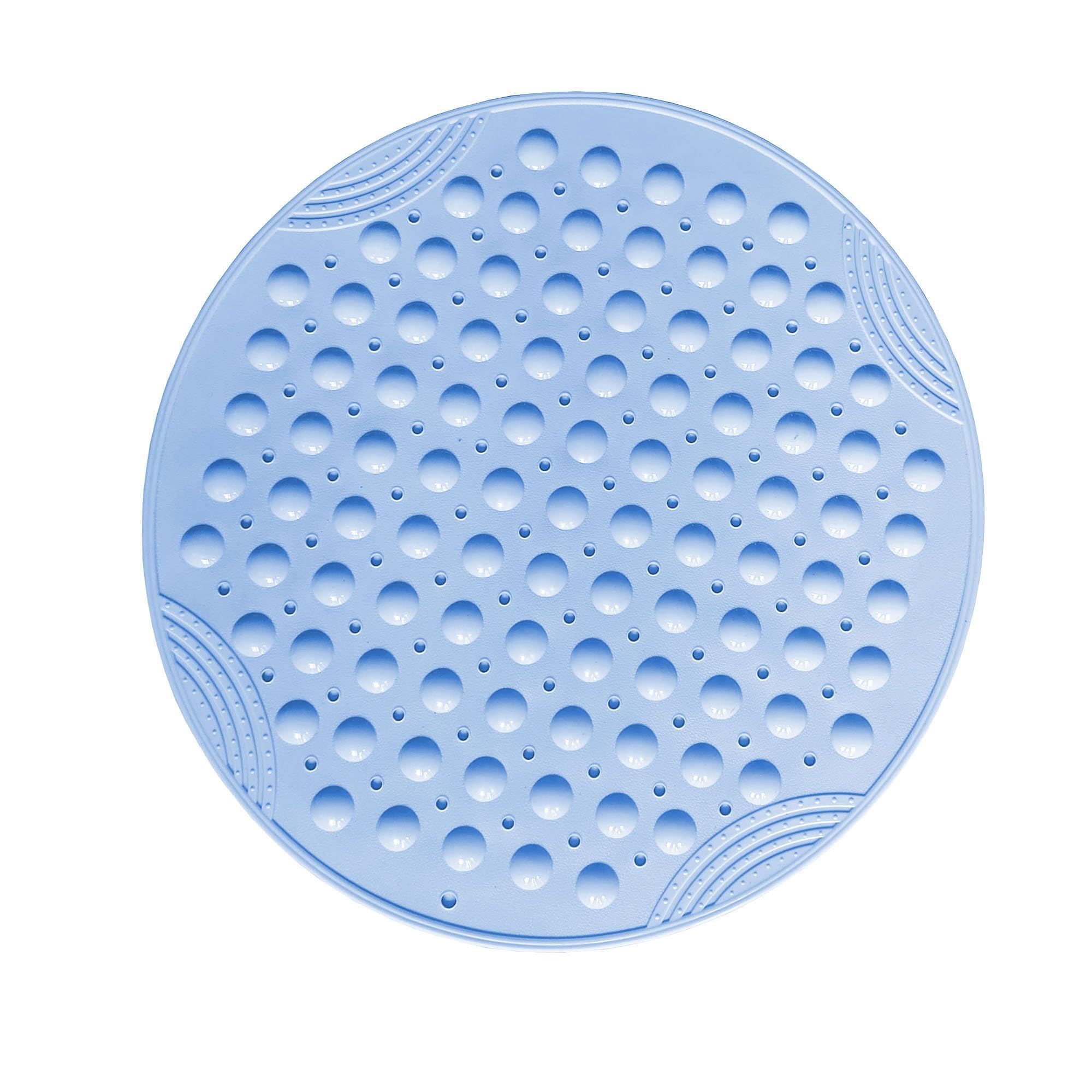 VSUSN 55cm Round Shower Mat with Suction Cups Anti-Slip Round Bathtub Mat Inside or Outside Showers Machine Washable