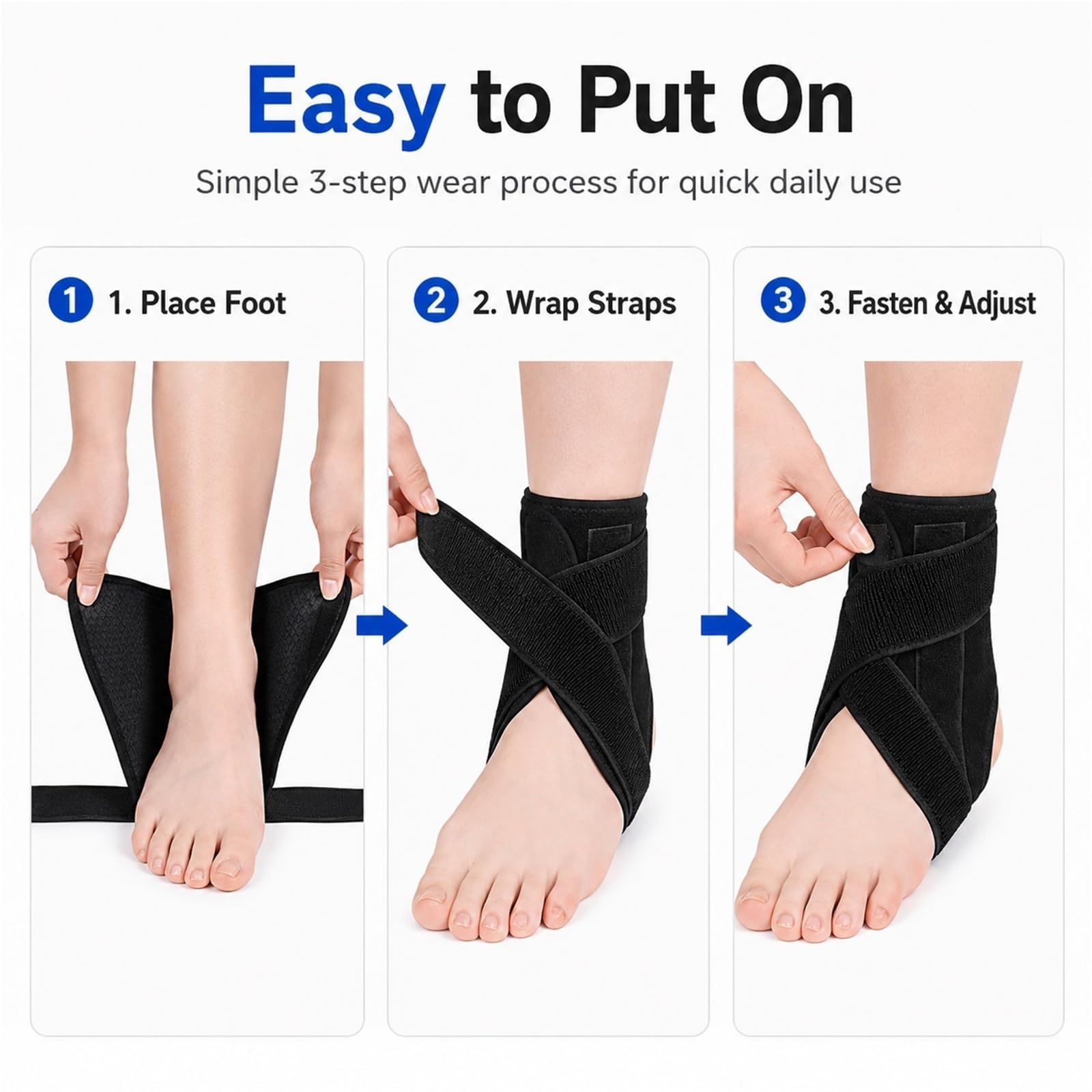 Tobillera Estabilizadora con Soporte de Aluminio para Esguinces y Fascitis Plantar Férula Rígida Ajustable para Protección de Tobillo Hombre y Mujer Talla Única