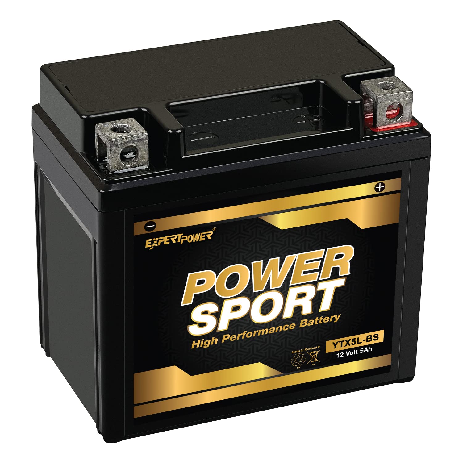 YTX5L-BS Battery replacement 5Ah 12v Sealed Maintenance Free Battery ExpertPower