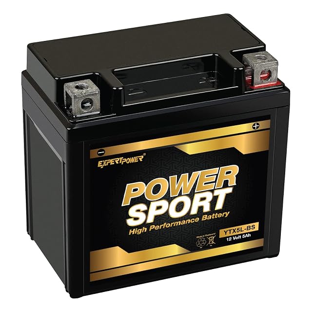 ExpertPower YTX5L-BS - SLA AGM Motorcycle Battery 12V 5Ah 135 CCA Scooter and ATV Battery Compatible with Predator