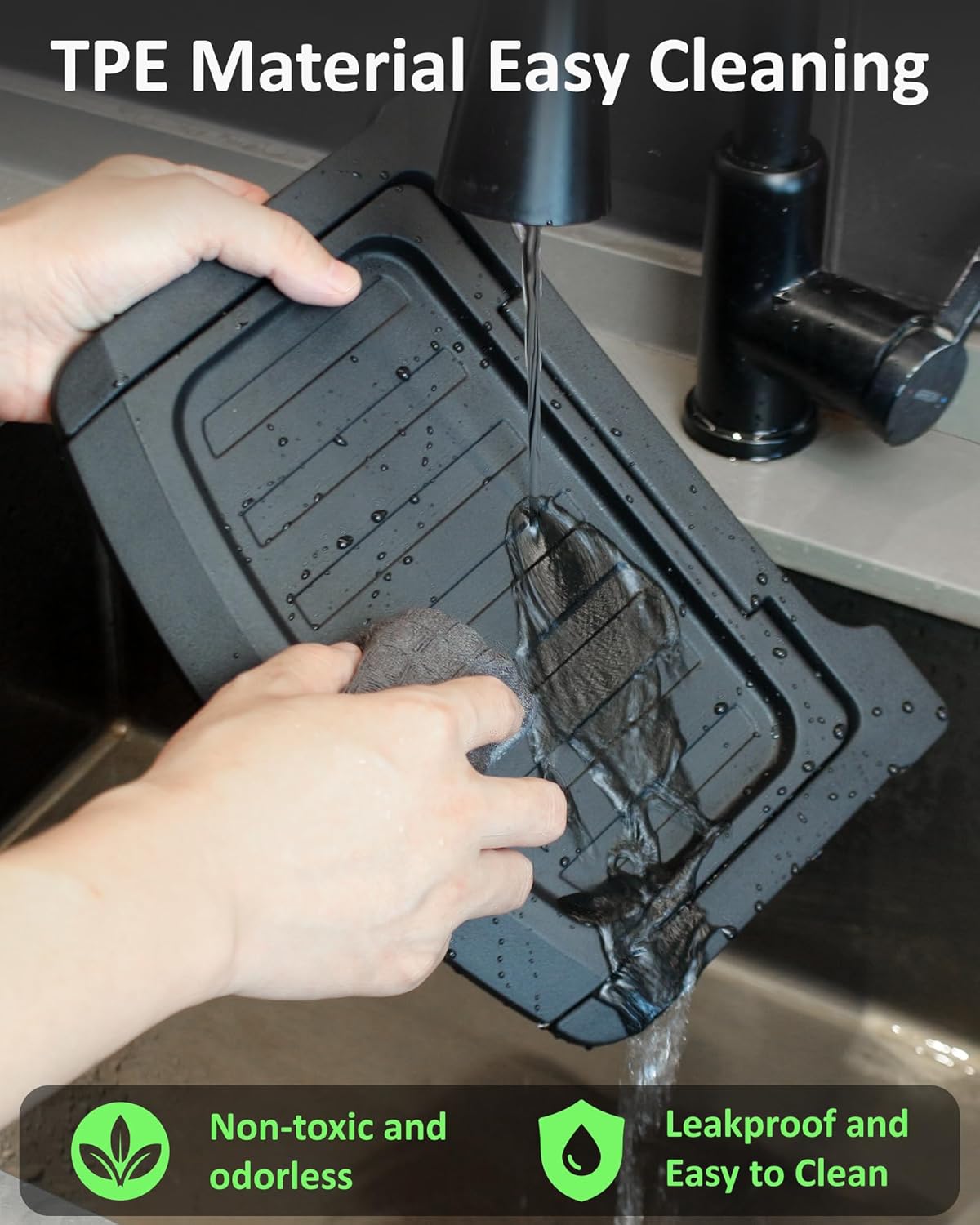 for New Tesla Model Y Juniper Accessories 2025 2026 Rear Trash Can with Hinged Lid​​, Rear Center Console Garbage Bin, Backseat Storage Box Organizer