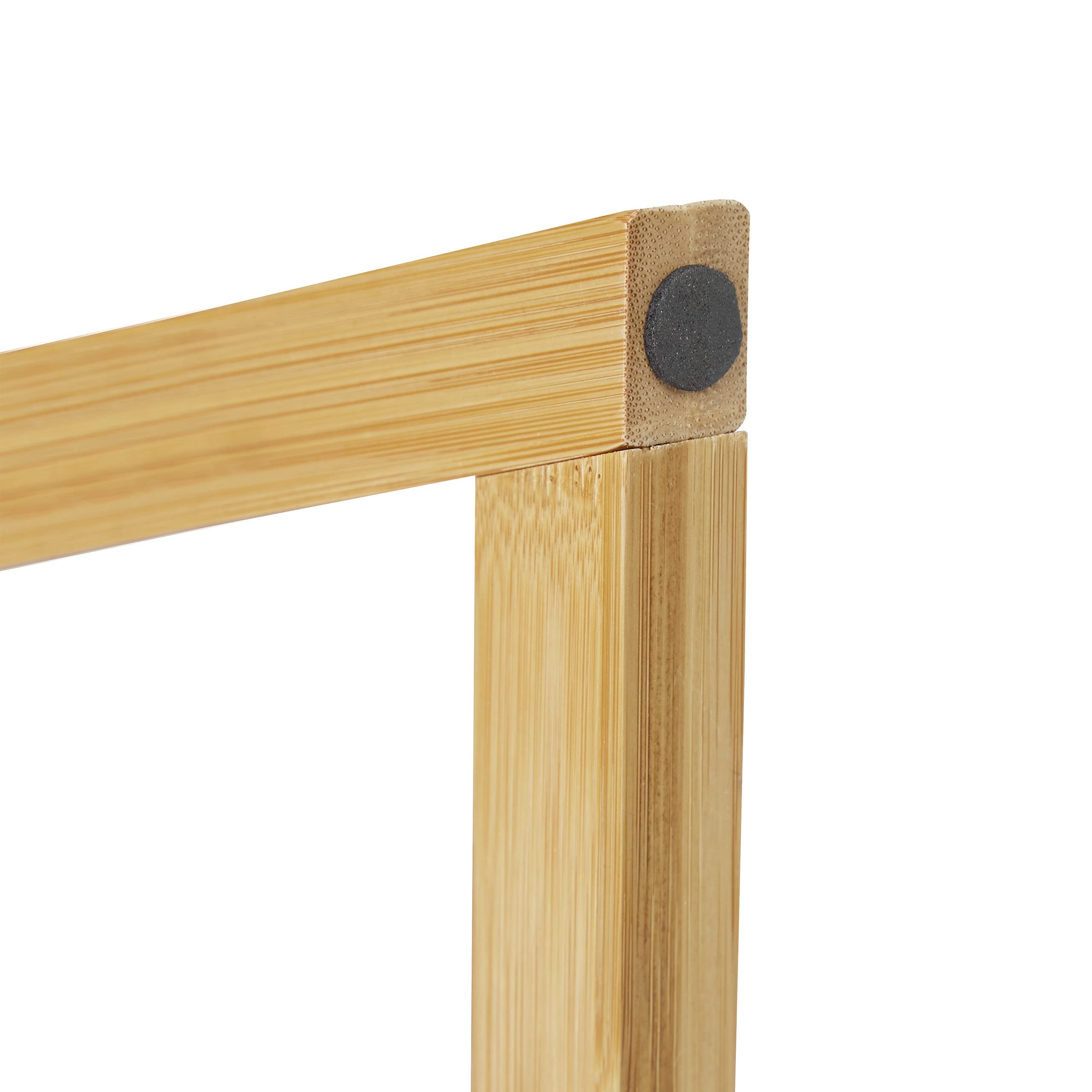 Relaxdays Porte pieds, échelle escalier 4 barreaux, serviette bain douche, HxlxP 110 x 60 x 35 cm, nature, Bambou, One size