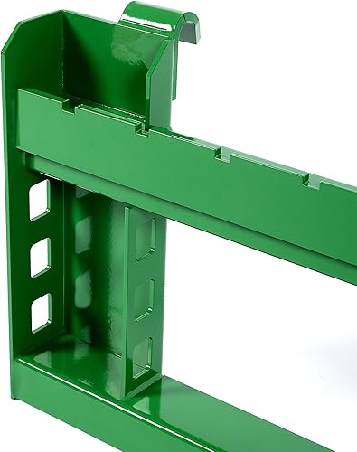 Miniatura 6 de HECASA Accesorios para bastidor de horquilla de palet compatibles con cargadores John Deere serie 200, 300, 400, 500, 500, con enganche de receptor