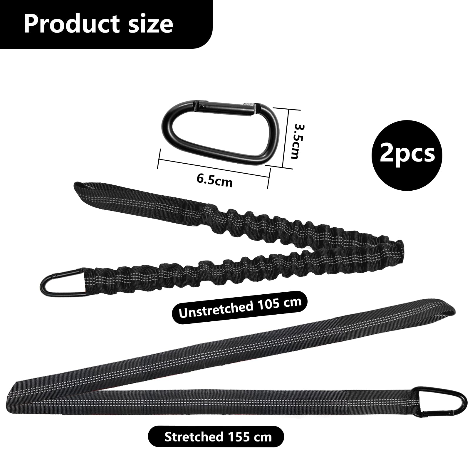 2 Guinzagli Per Pagaia Da Kayak 1.5m - Con Moschettone, Estensibili, Per Canoa E Sport Acquatici - Foto 10