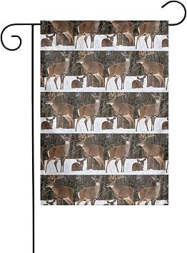 Christmas Beauty Deer Flag, Dimensions 17.7 X 11.8 Inches, Welcome Banner, Suit For Themed Parties, Festive Celebrations, And Garden Decoration.
