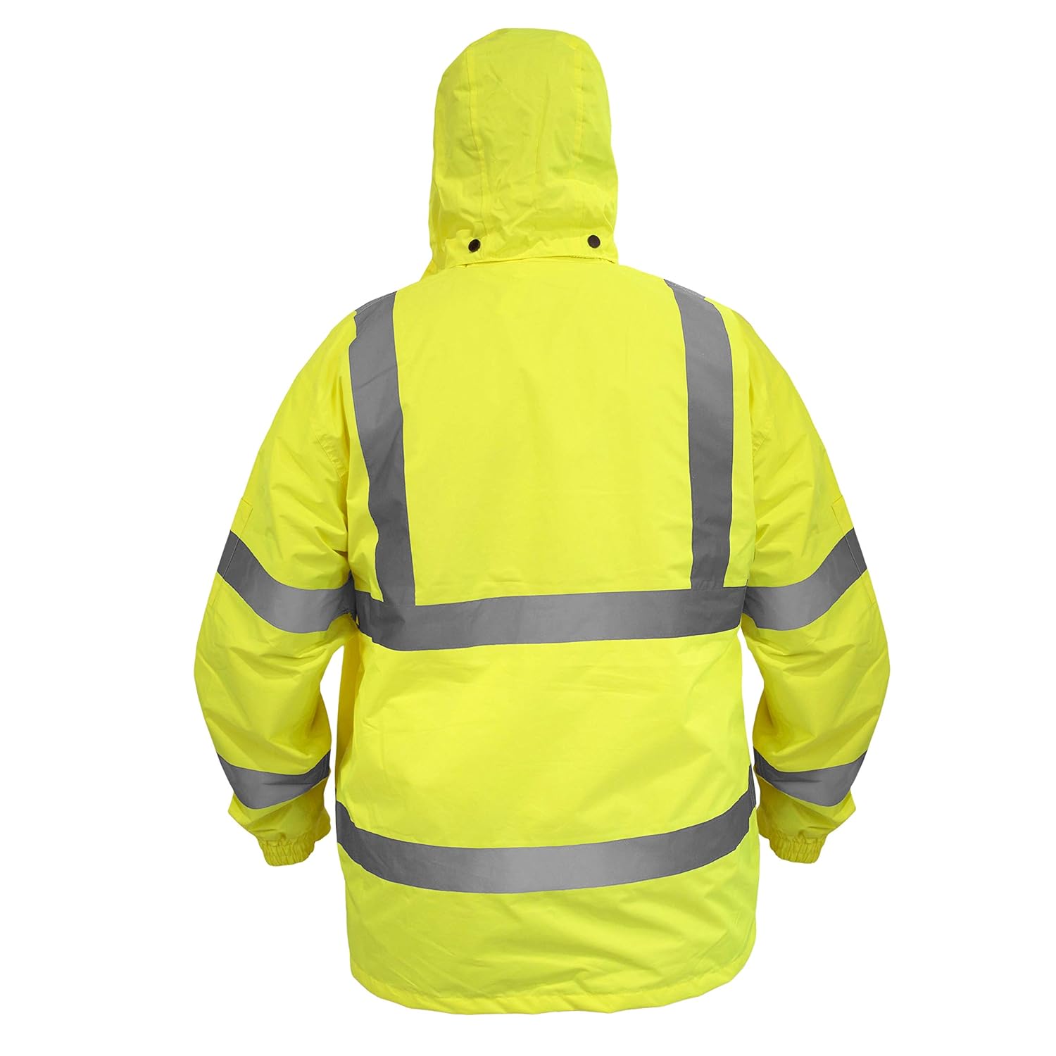 JORESTECH Safety Rain Jacket Waterproof Reflective High Visibility with Detachable Hood and Interior Mesh Yellow/Lime ANSI Class 3 Level 2 Type R JK-03 (S): Tools & Home Improvement