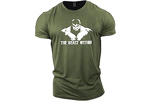 Beast Mode: Unleash Your Inner Beast with Our Fiery Gym T-Shirt!