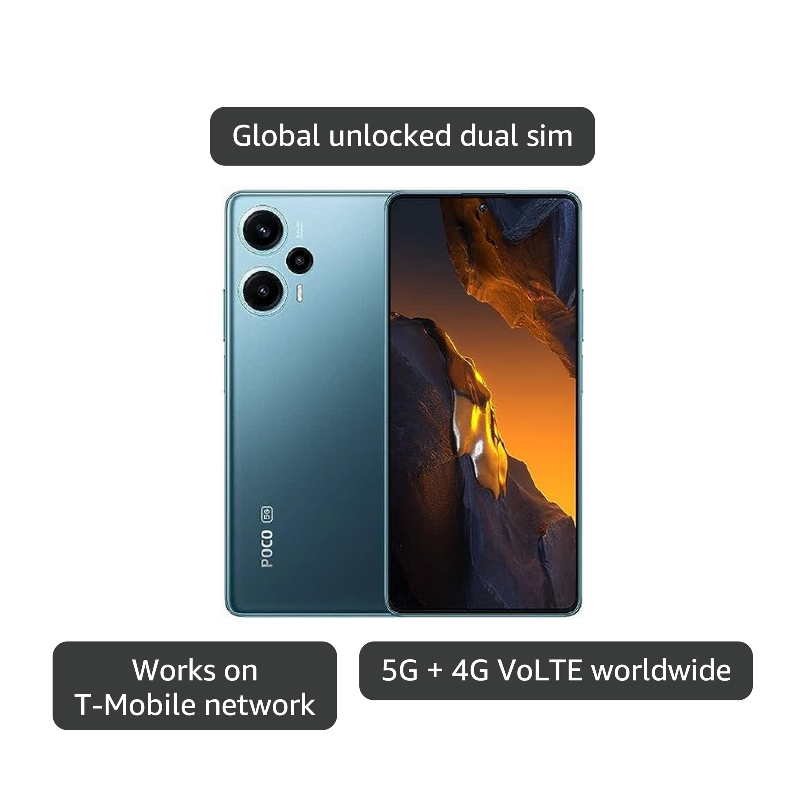 Amazon.com: Xiaomi Poco F5 5G + 4G LTE 256GB + 12GB Global Version