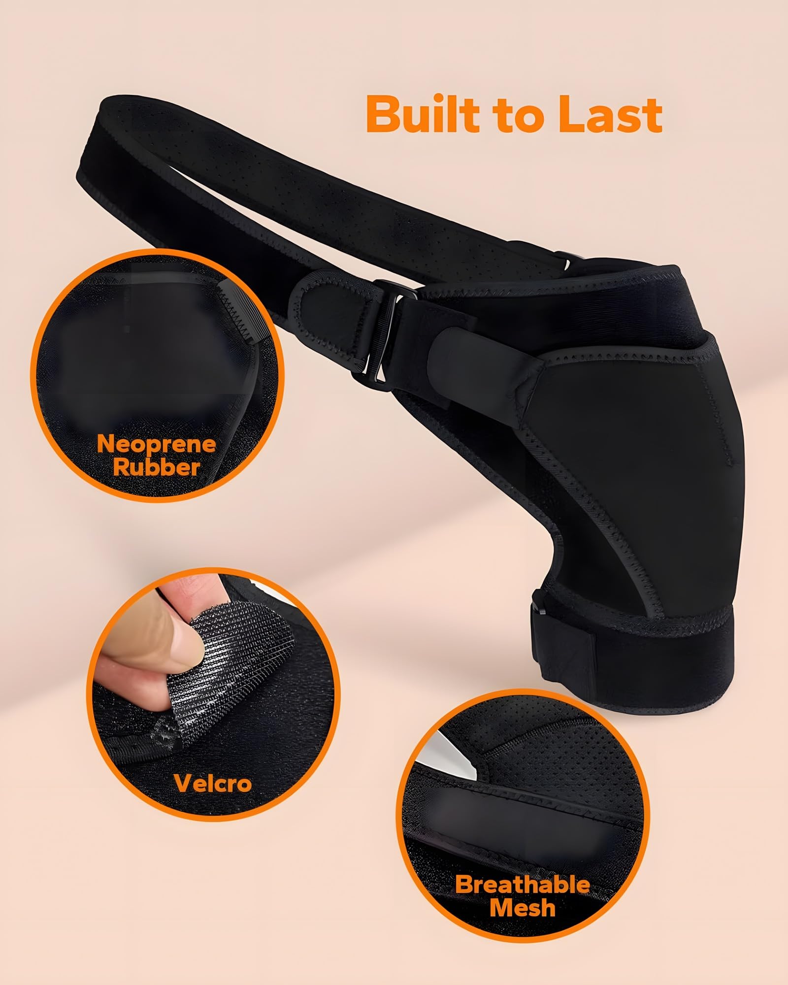 24x7 eMall Shoulder Brace, Rotator Cuff Support Brace and Arm Sling for Pain Relief, Shoulder Compression Sleeve for Preventing Strains and Dislocation, Adjustable Fits Left and Right Arm, Men & Women - Image 5 thumbnail