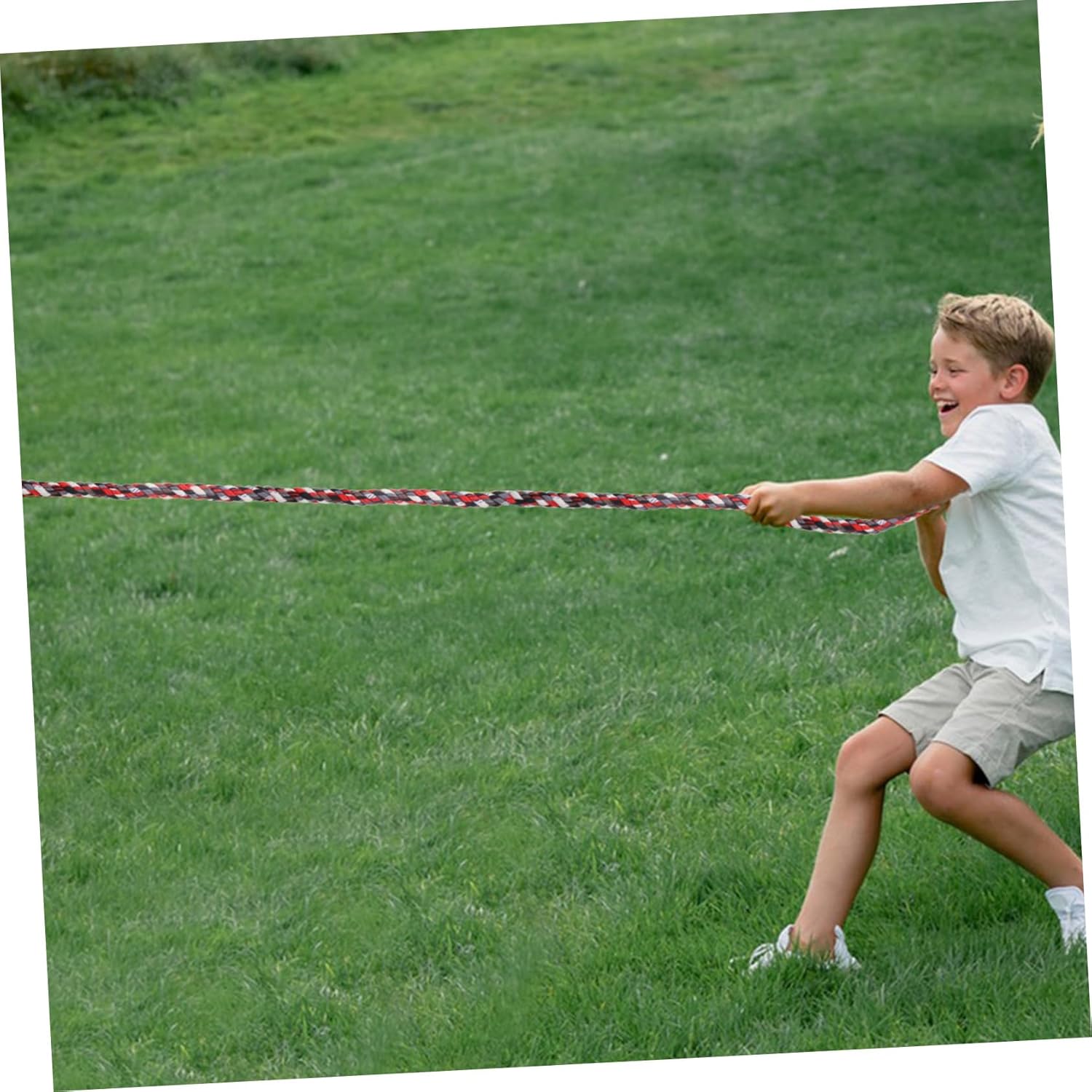 30mm Twisted Tug of War Rope for Competitions – Sturdy Cloth Rope for Outdoor Games 5m Length for Schools and Team Building Activities Random Color