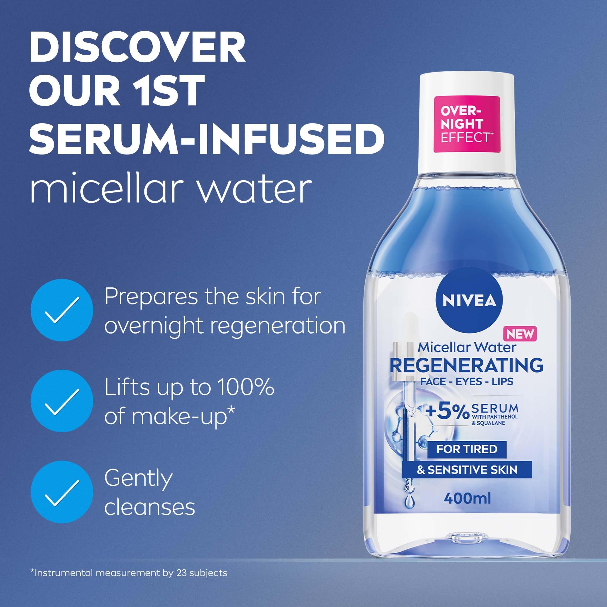 NIVEA Regenerating Serum Infused Micellar Water with Amino Acid, 400 ml