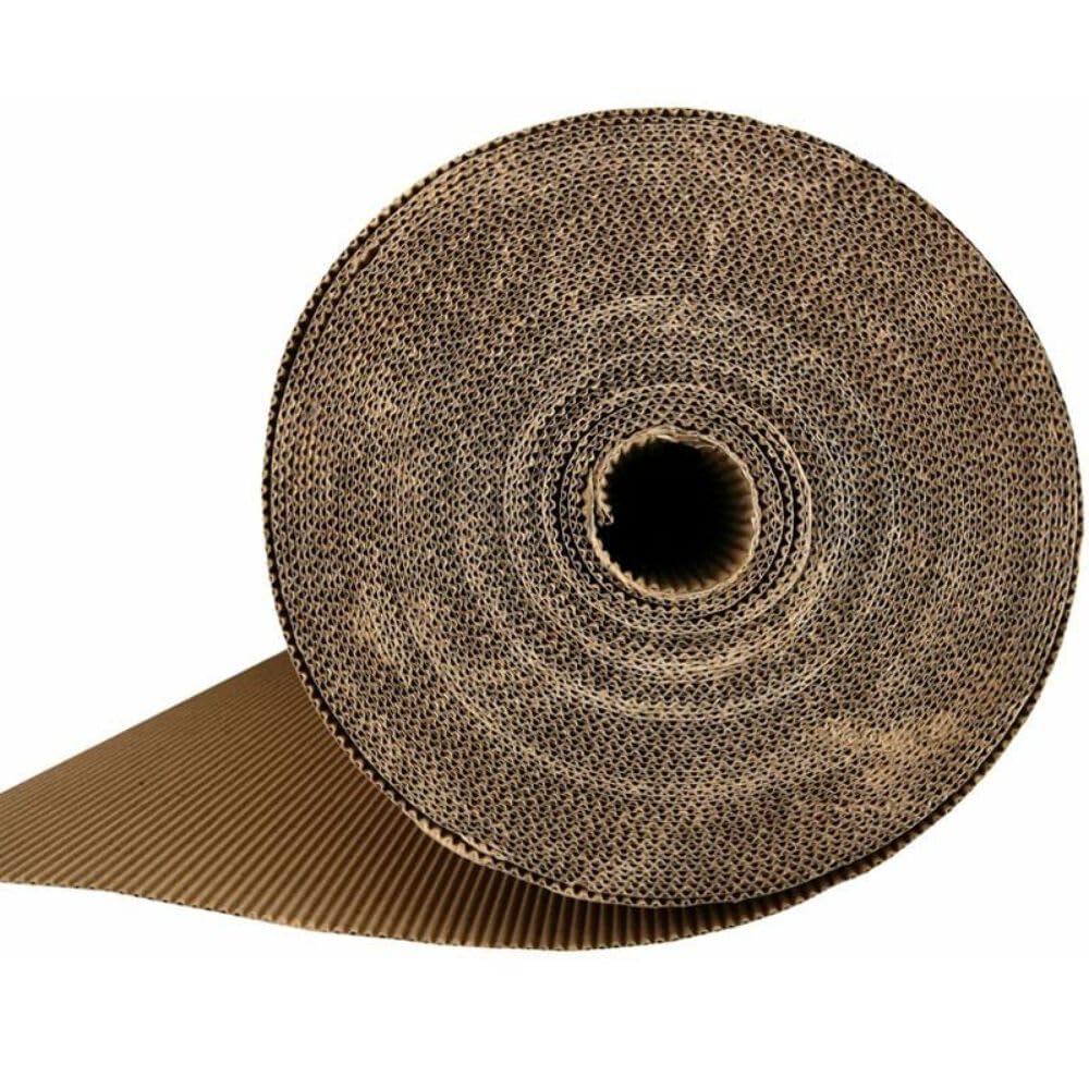 TELECAJAS | Rollo Cartón Ondulado 90 cm x 25 m | Kraft Reforzado y Resistente | Protector Ecológico para Embalaje, Mudanzas, Suelos y Trabajos de Pintura