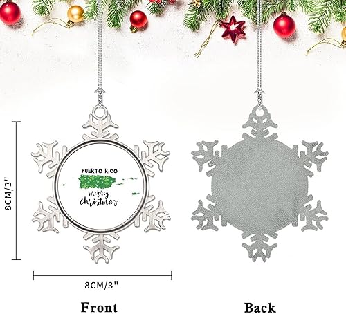 Miniatura 7 de Wisconsin - Adornos de metal de copo de nieve, 50 estados de EE. UU., Adorno de Navidad de Wisconsin, regalo de recuerdo para decoración del árbol