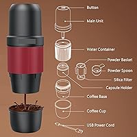 Vista 3 de QYTECkfj Coffee Machines Portable Coffee Machine for Car Home Expresso Coffee Maker Fit Capsule Coffee Powder