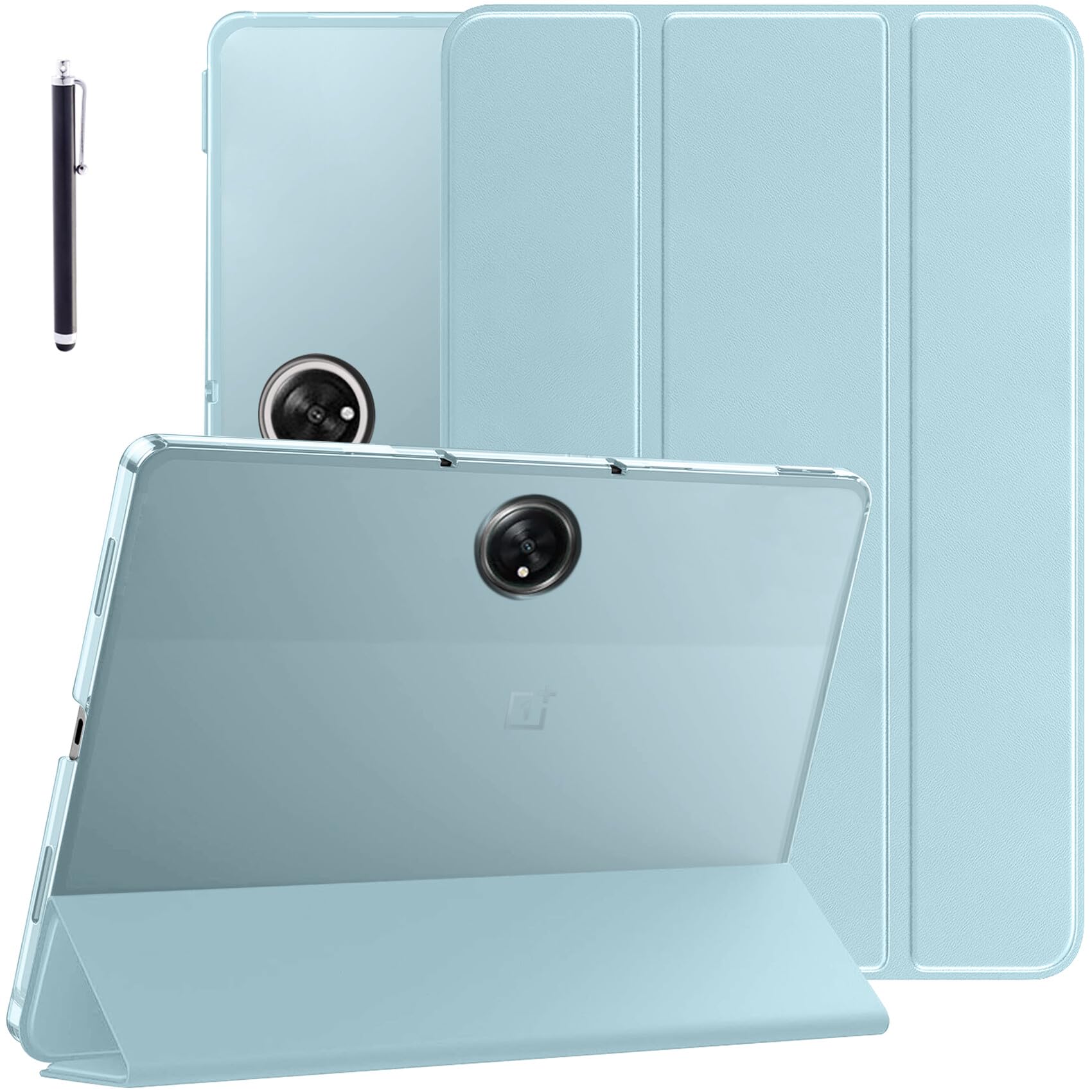 Robustrion Cover for OnePlus Pad Lite 11 inch Cover Case, Trifold Flip Cover Case for OnePlus Pad Lite Tablet Cover 11" with Translucent Back - Light Blue-picture-18