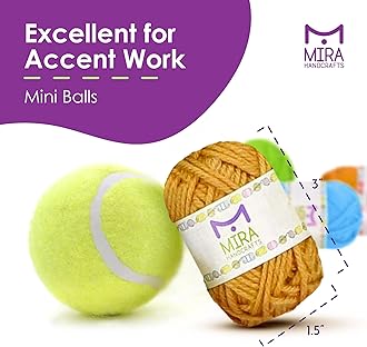Mira HandCrafts Crochet and Knitting Starter Kit for Colorful Arts and Crafts - 24 Yarn Skeins with 525 Yards of Multicolored Thread, 2 Hooks, 2 Weaving Needles - Make Amigurumi, Scarves, and Throws