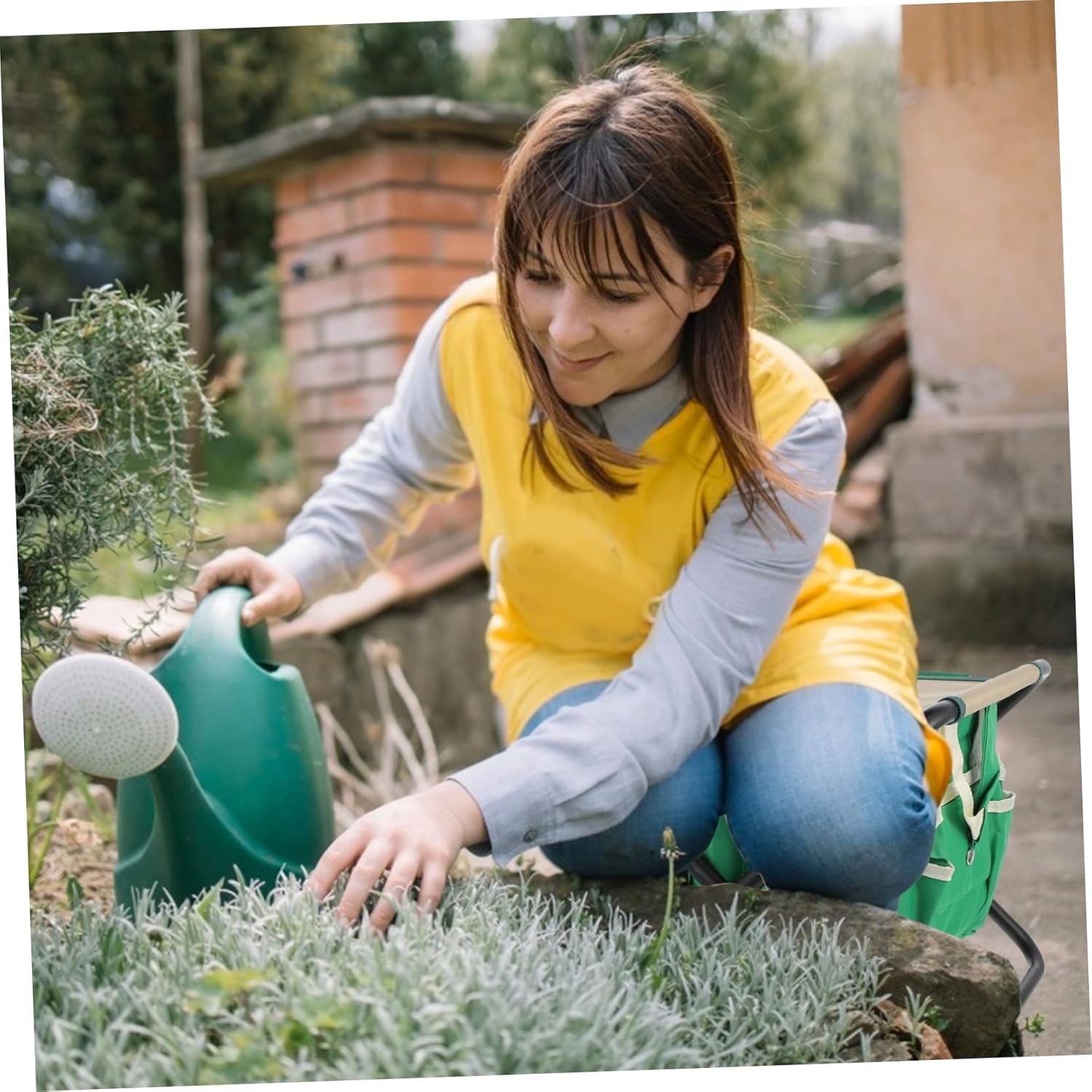 Folding Camping Stool Multi-Functional Tool Pouch Sturdy Garden Seat Stool Storage Bag