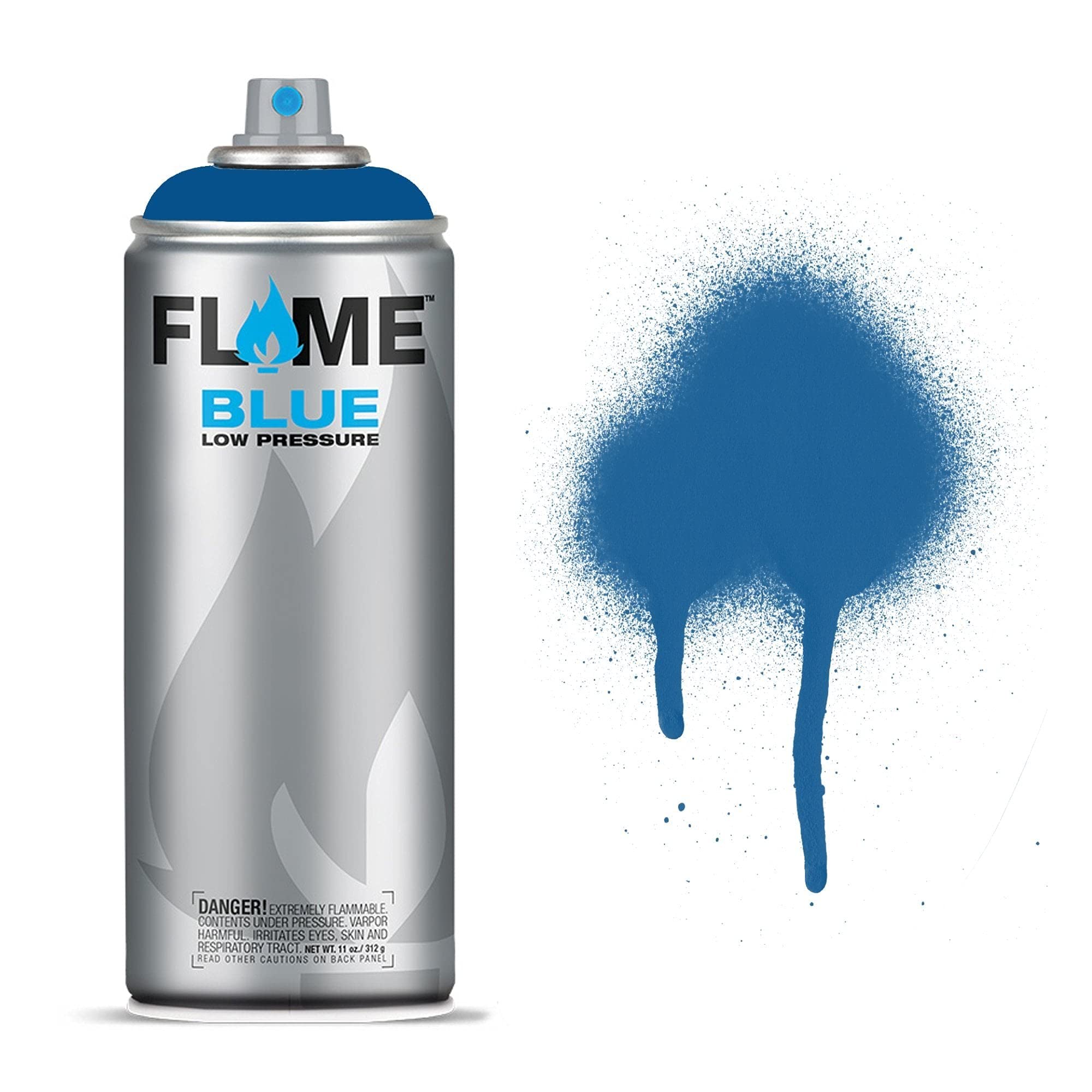 Molotow Blue Flame Spray Paint - Matt Acrylic 400Ml Can Signal Fb-512