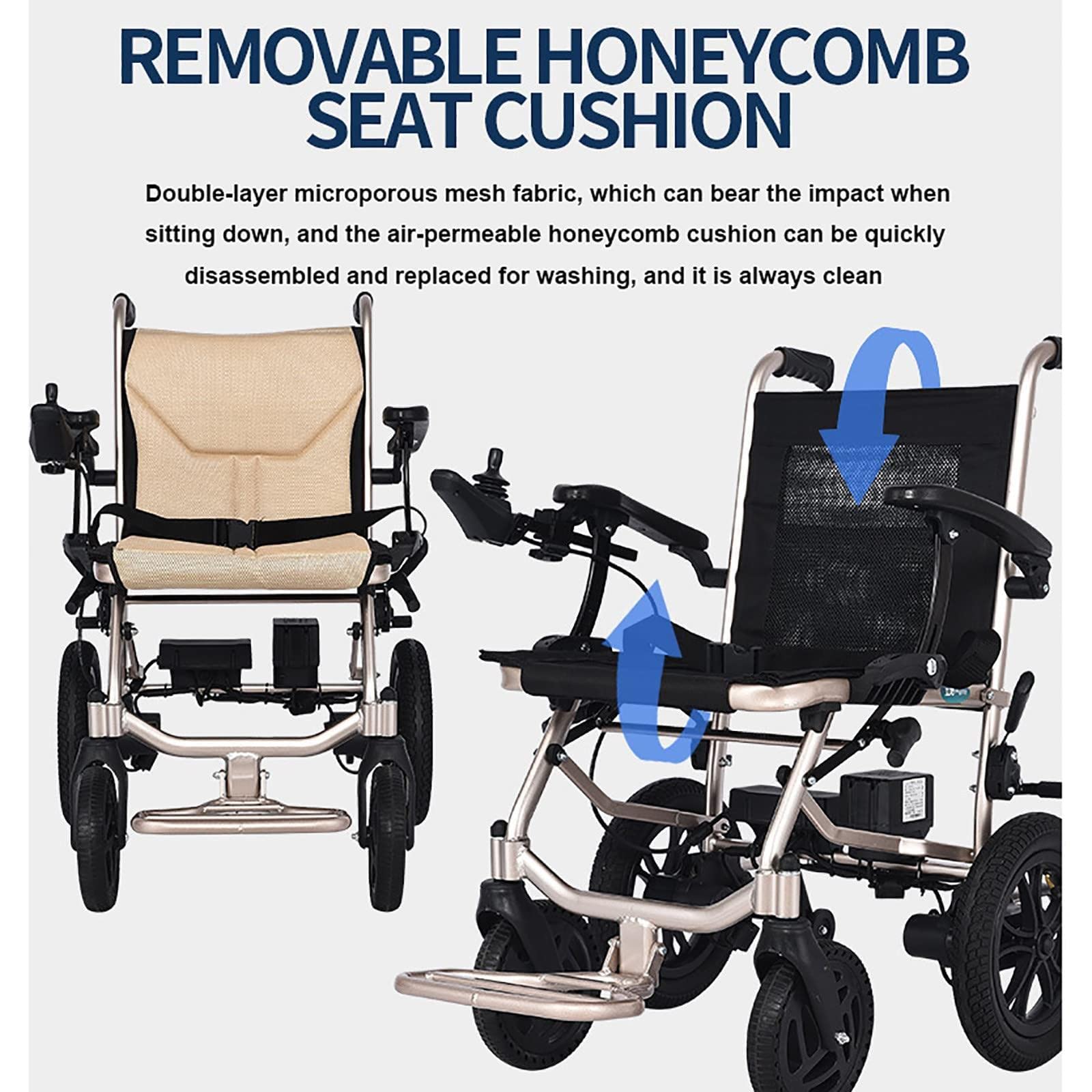 Silla Ruedas EléCtrica Para Adultos: BateríAs Duales + Controles Duales, Silla De Ruedas Para Discapacitados Plegable Y Liviana De 14 Kg, Rango De Resistencia: 20 Km, Carga: 100 Kg