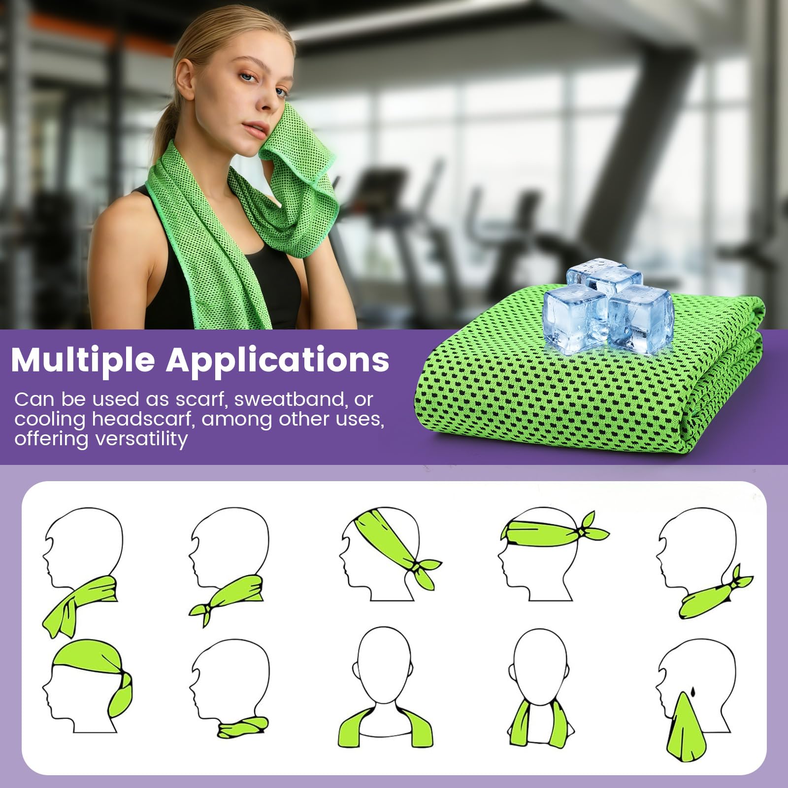 TRUEIN Set di 4 Asciugamani da Palestra in Microfibra, 30x90 cm, Asciugatura Rapida, Super Assorbente, Perfetti per Fitness, Viaggi, Yoga, Spiaggia e Sport