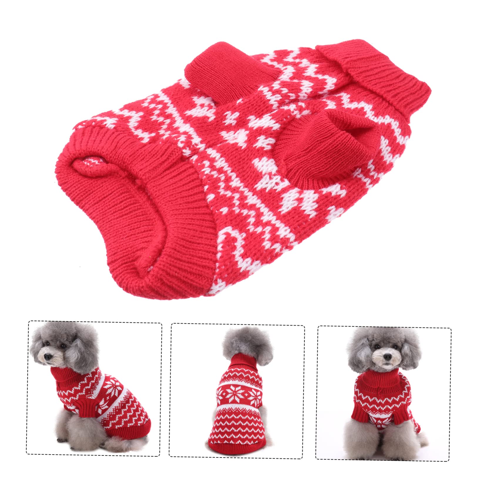 Amosfun 3st Hundepullover Weihnachtshaustier Weihnachtspullover Für Hunde Weihnachtsfeier Katzenkostü Hunde-Weihnachts-Outfit Hundeweihnachtspullover Halloween Winterkleidung