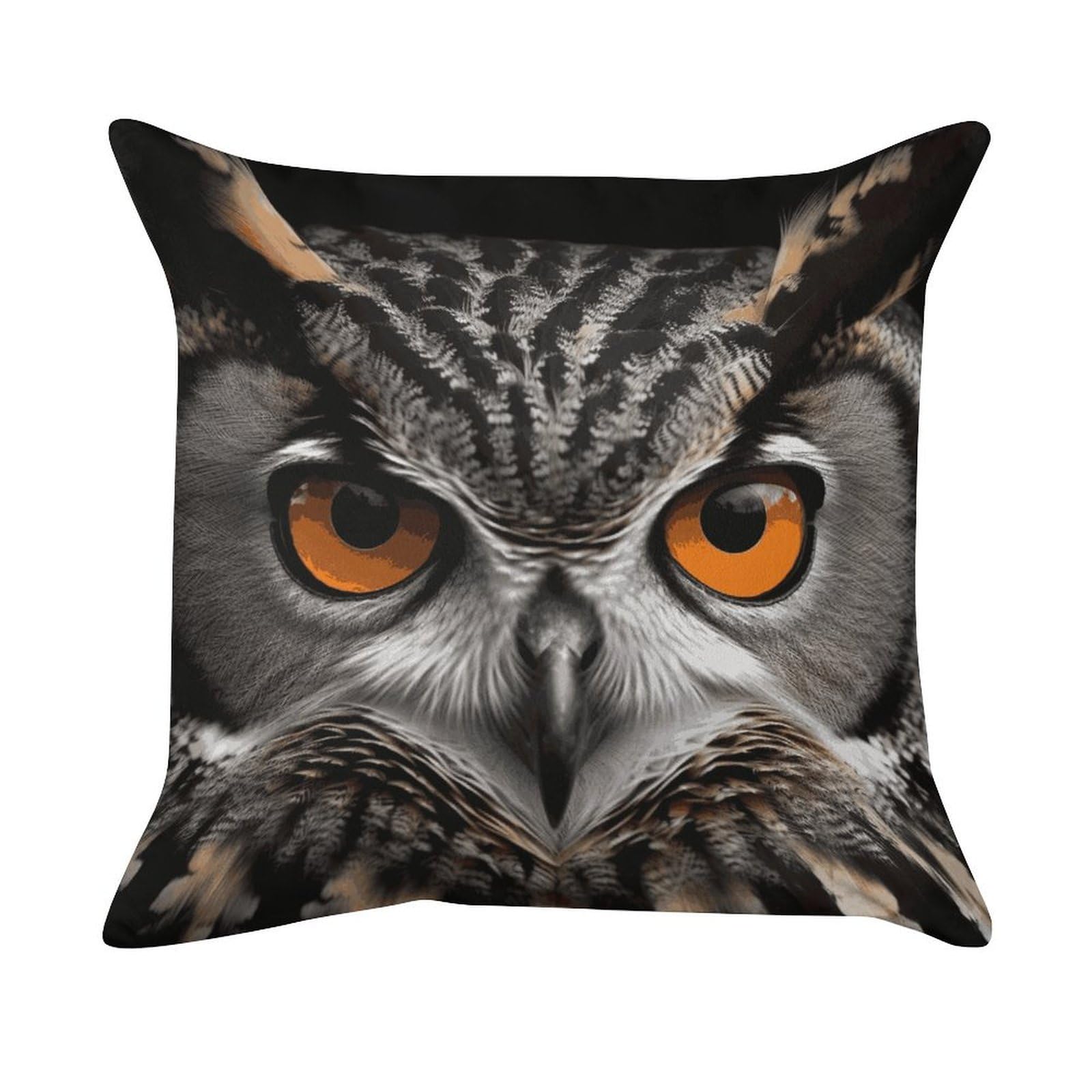 MUSM Owl Eyes Throw Pillow Cover Standard Pillowcases with Invisible Zipper Luxury Cozy Velvet Pillow Shams Ultra Soft Lumbar Pillows Shells Decorative Square Cushion Cases