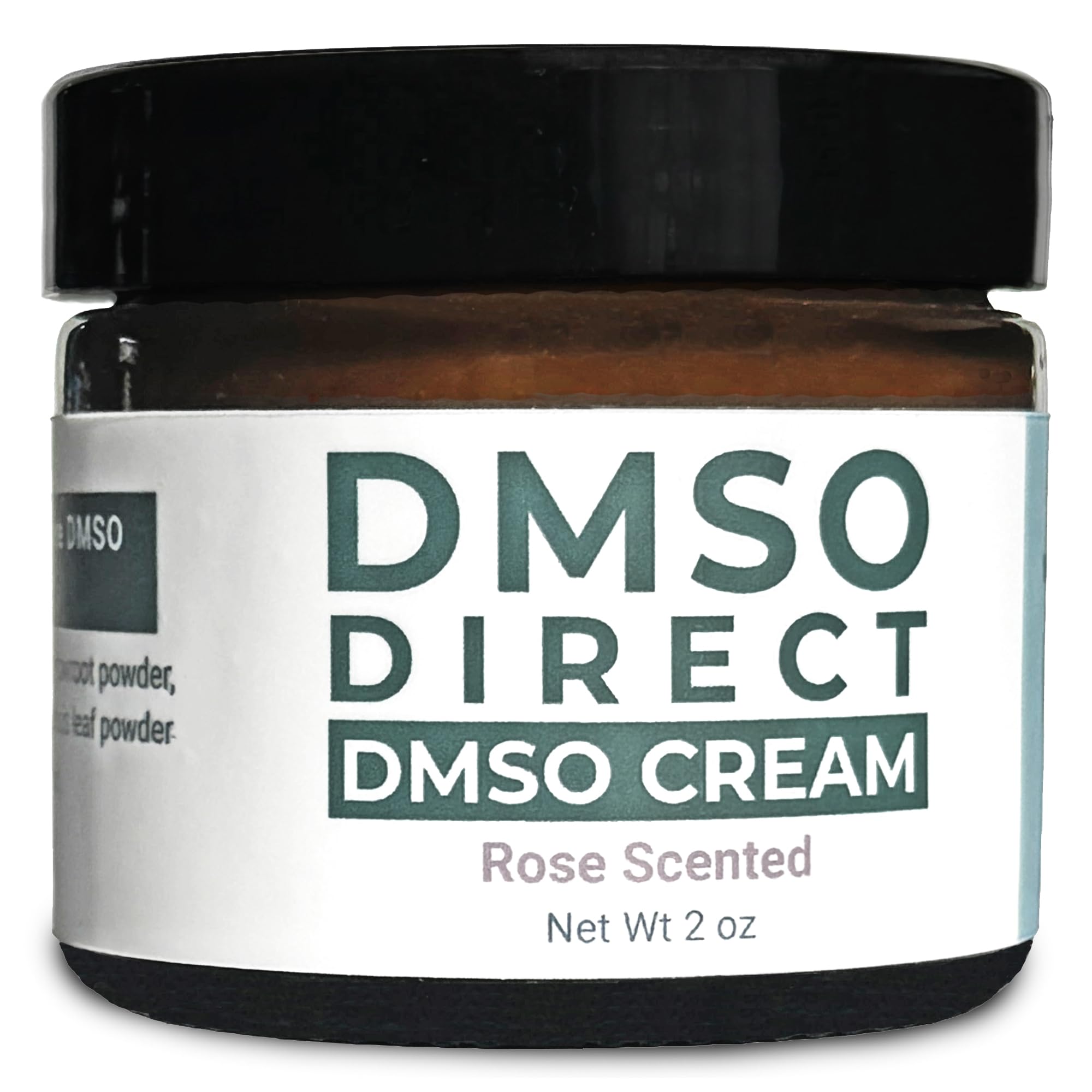DMSO Cream - Rose Scented Solvent, 70% Dimethyl Sulfoxide (99.99% Pure), Oil-Free with Aloe & Arrowroot, 2 oz Amber Glass Jar