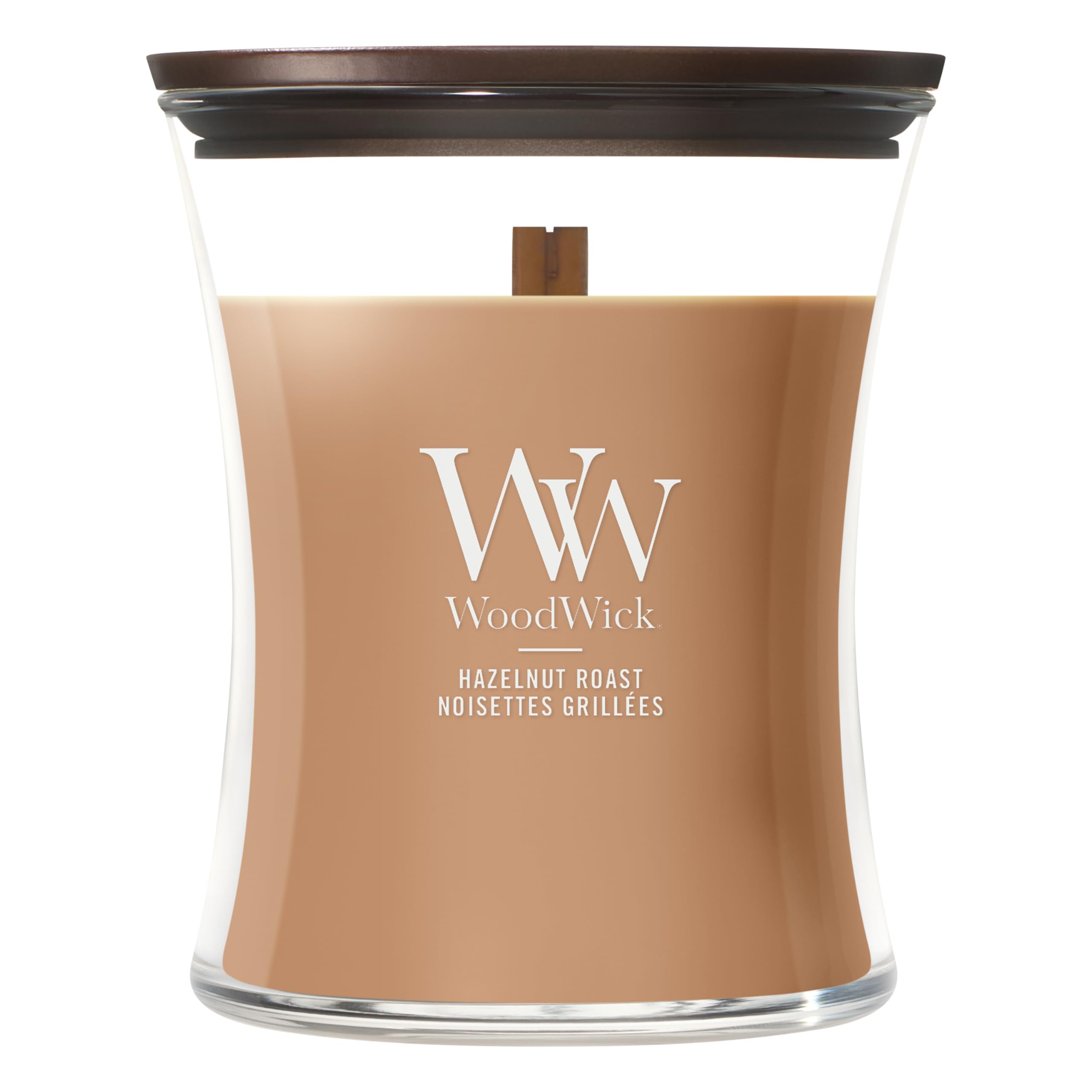 WoodWick Scented Candle| Medium Hourglass Candle | Hazelnut Roast | Perfect Gifts for Women