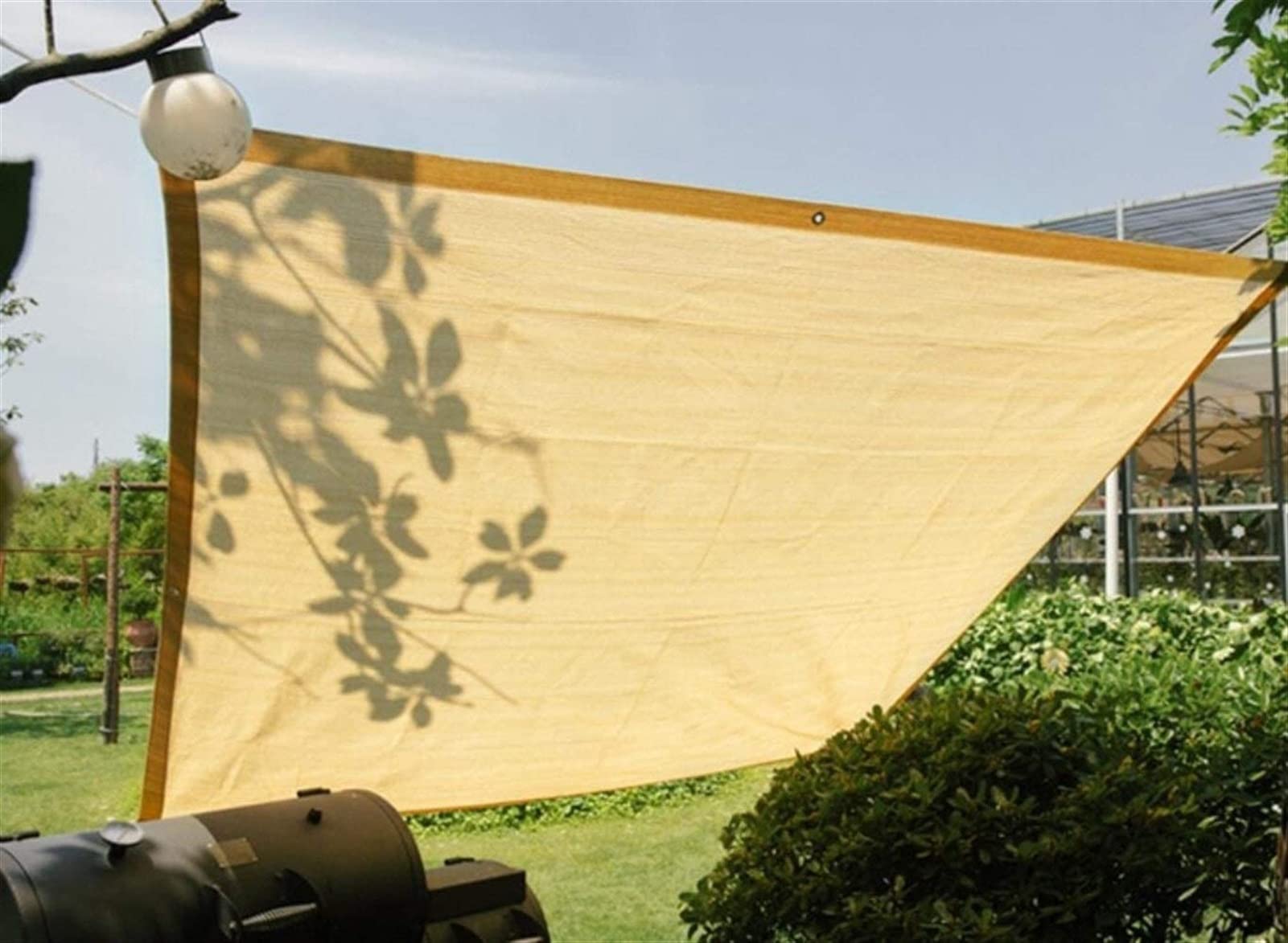 Toldo de lona resistente para exteriores, permeable al agua y al aire, 98% de protección UV, toldo de sombra para piscina, toldo para camping, patio, balcón, protección solar con kit de 5 m, tamaño