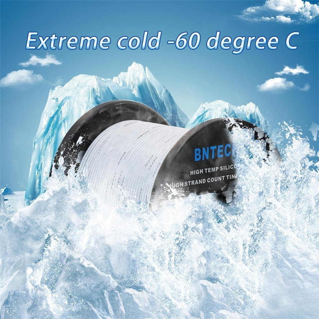 BNTECHGO 22 Gauge Silicone Wire Spool 250 ft White Flexible 22 AWG Stranded Tinned Copper Wire - Image 4