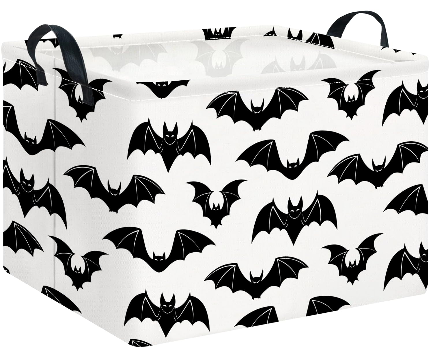 CLOCOR Rectangular Bat Storage Basket Empty,Collapsible Fabric Storage Container,Room Decor, Gift Basket(Bat)
