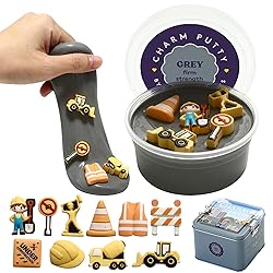 Special Supplies Sensory Therapy Putty for Kids and Adults with Cute Charms, Resistive Hand Exercise Stress Relief Therapy Putty (Construction)
