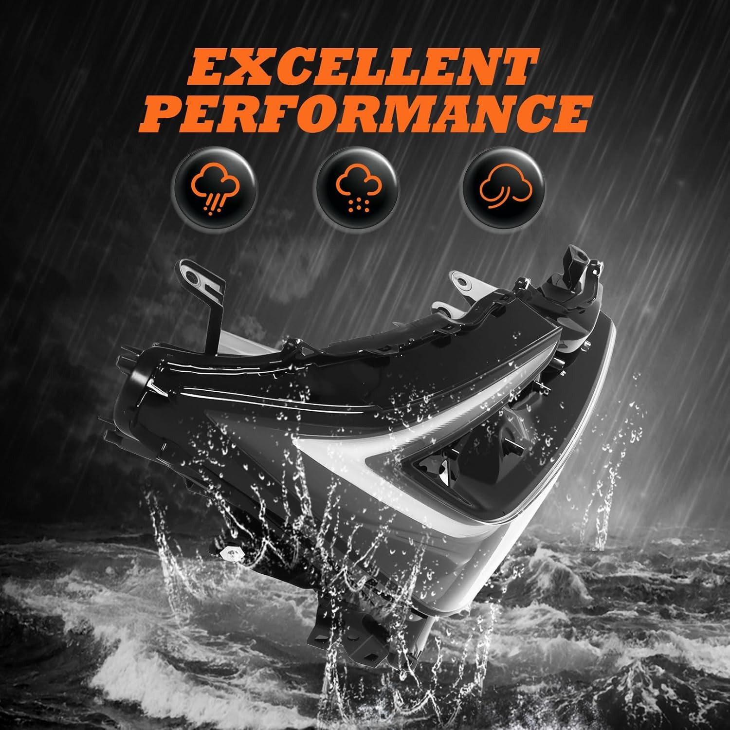 Passenger Side Projector Headlight Assembly Compatible with Prius LE/XLE/Limited 2023 2024 Head Lights Headlamp 8114047a60 8107047A60 Right